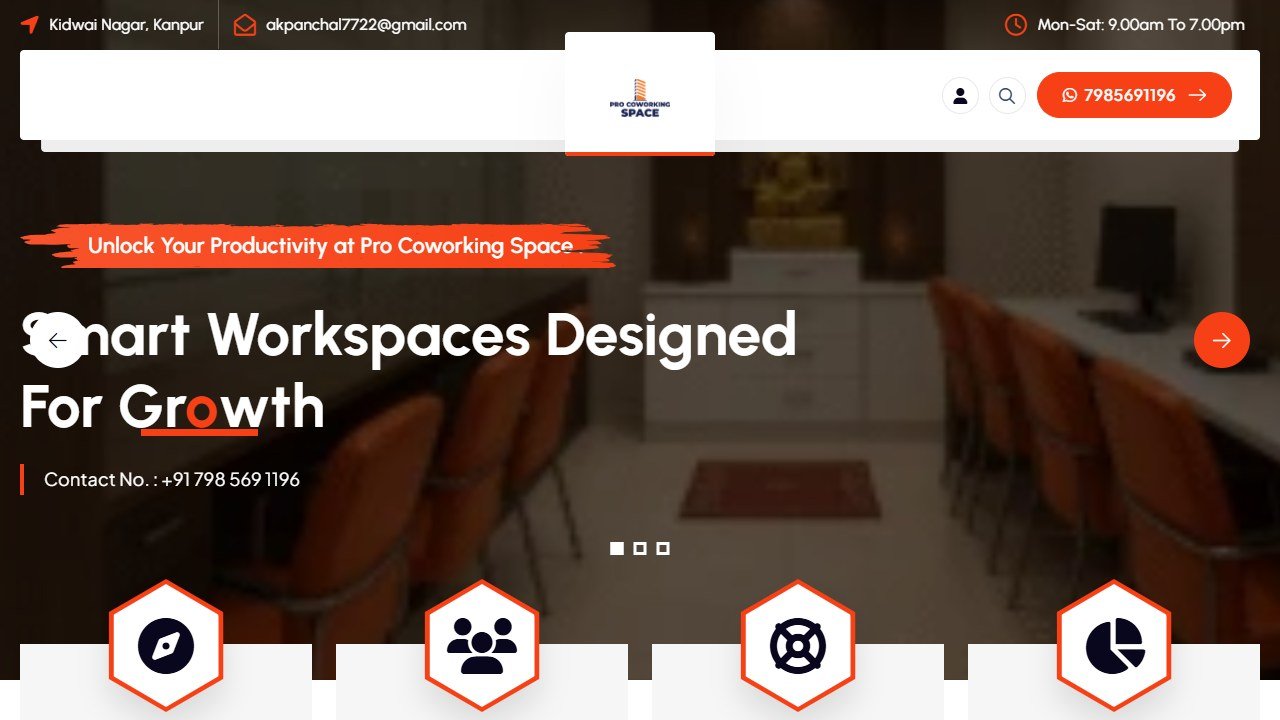 Pro Coworking Space — Website